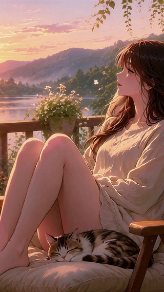 湖畔少女
