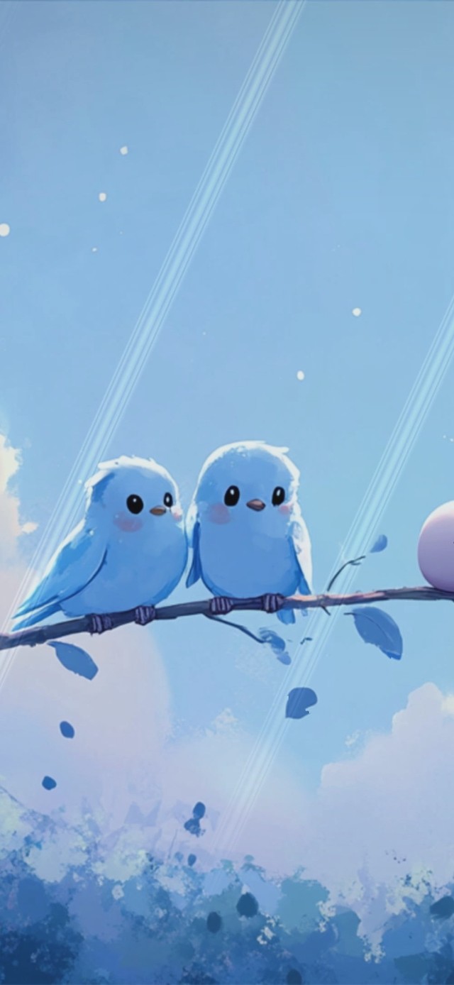 可爱的小鸟插画