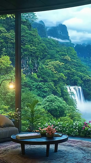窗外绿景