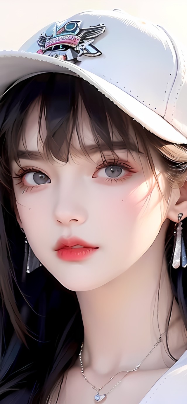 带着棒球帽的那个女孩
