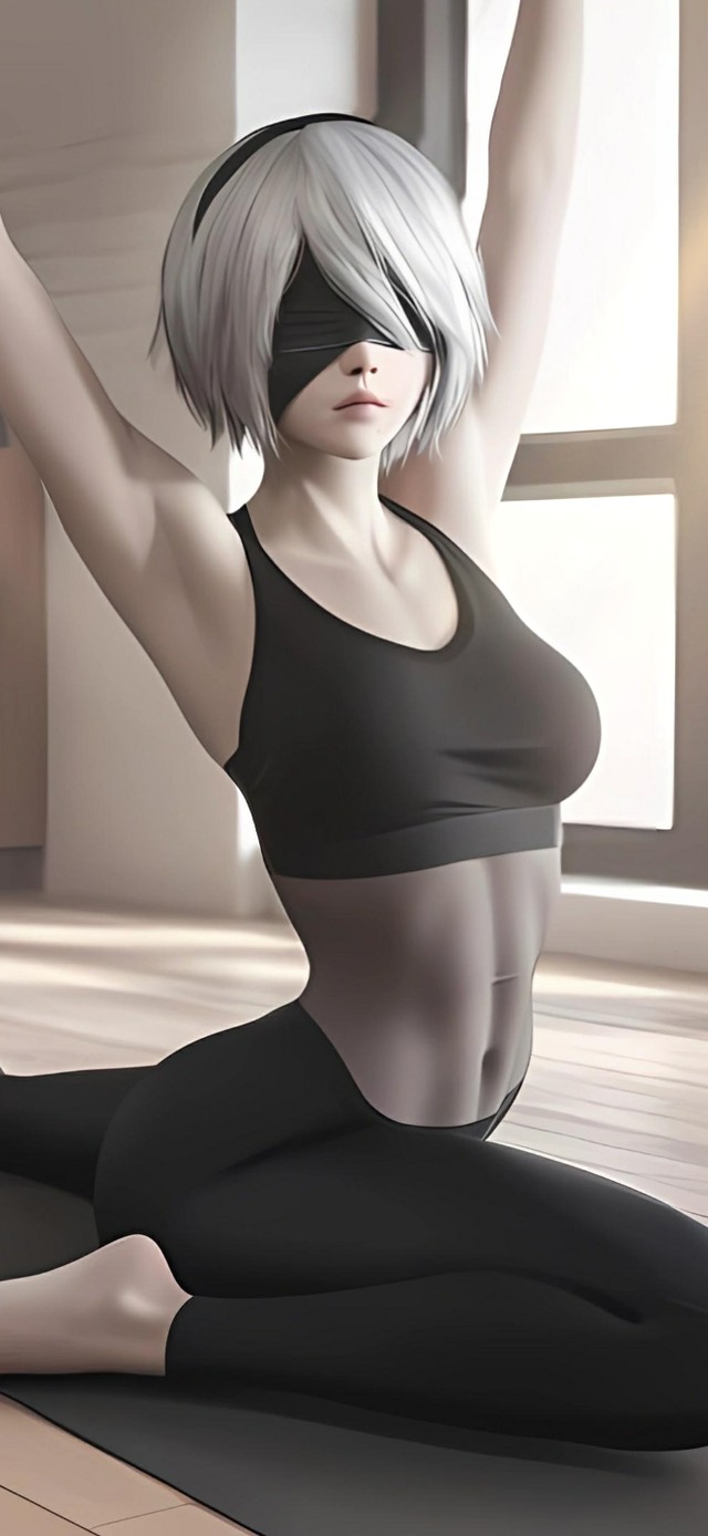 做瑜伽的尼尔美女