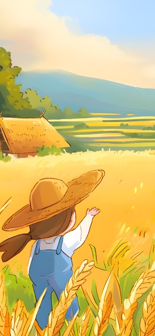 盛夏丰收少女