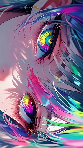 赛博朋克少女高清炫瞳