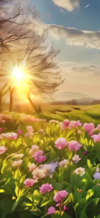 4K 日落花海
