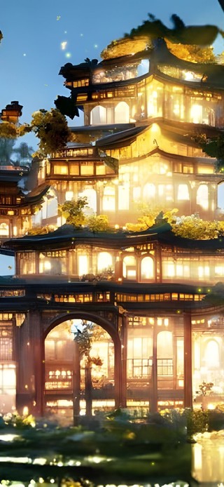 唯美古风桂花阁楼