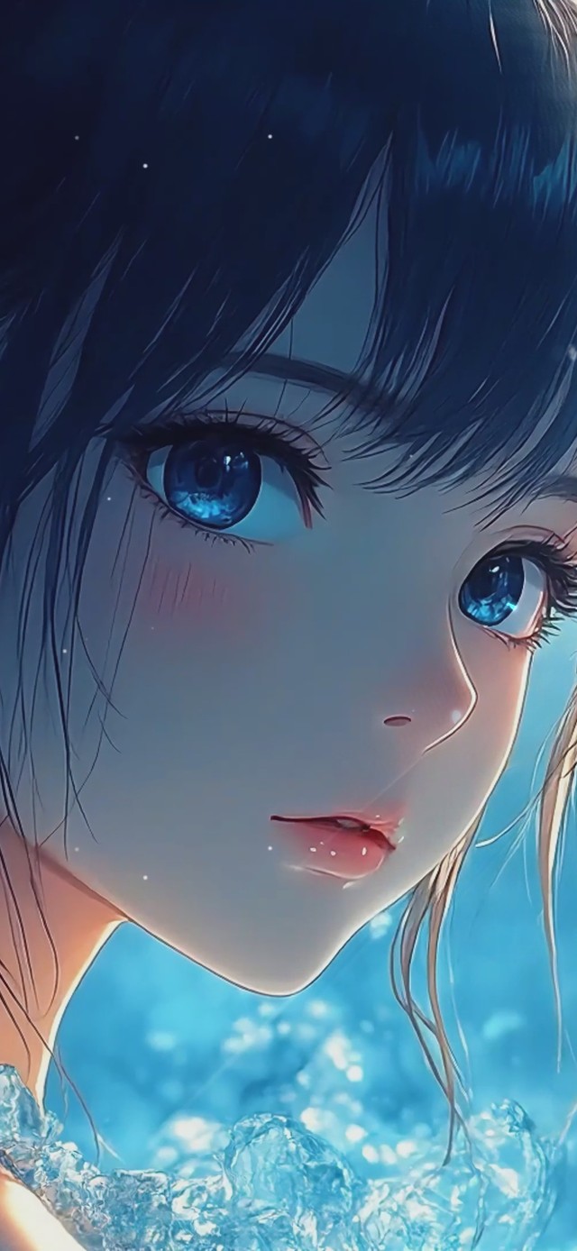 蓝色忧郁二次元少女