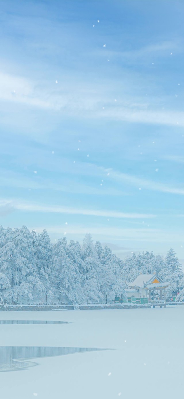 4K唯美冬季湖面