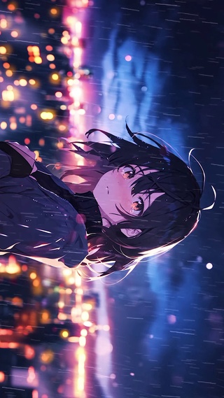 雨夜伤心的女孩