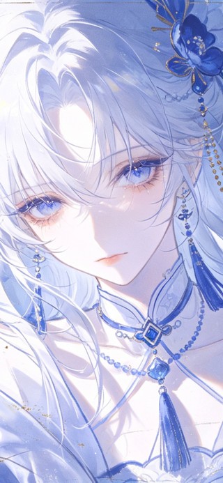 蓝花少女