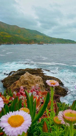 浪漫海滩海浪