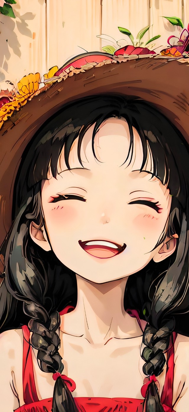 4k可爱鲜花女孩