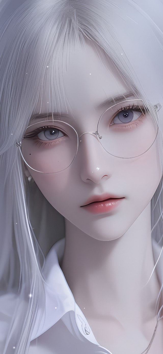 素雅眼镜女孩(美女手机动态壁纸) - 美女手机壁纸下载 - 元气壁纸