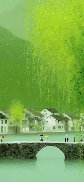治愈小绿景 湖中长桥