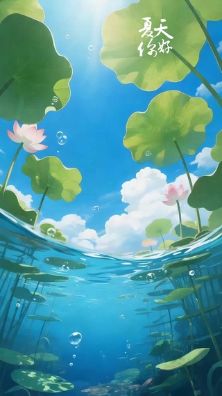 夏日荷花