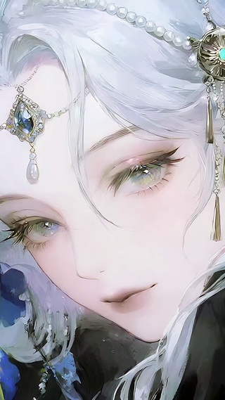 黑系鸢尾花少女