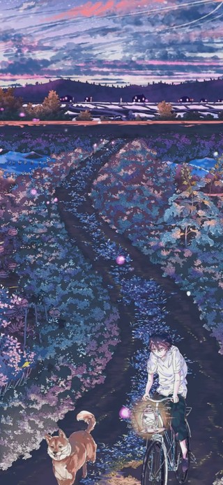 动漫温馨夜光