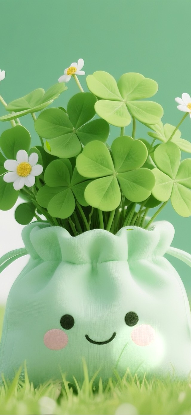 清新招财转运 | 四叶草钱袋