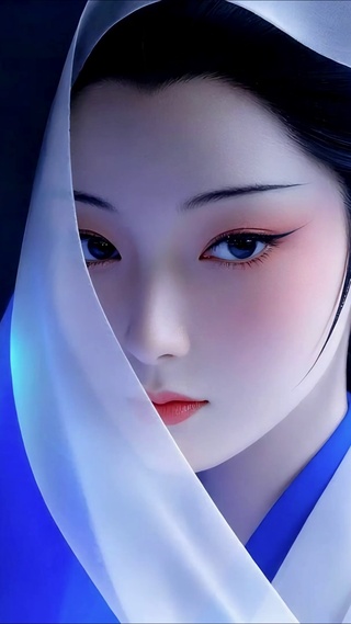 简约瓷肌清冷少女