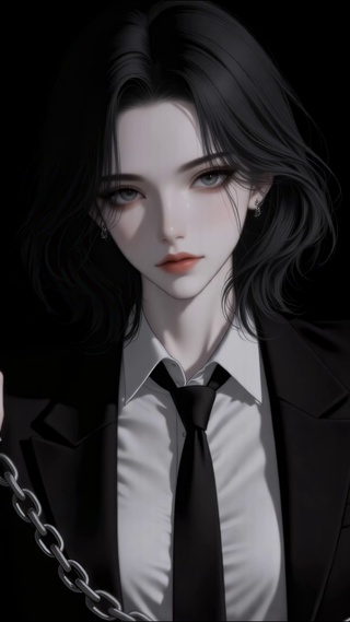 西装暗黑锁链御姐风女孩