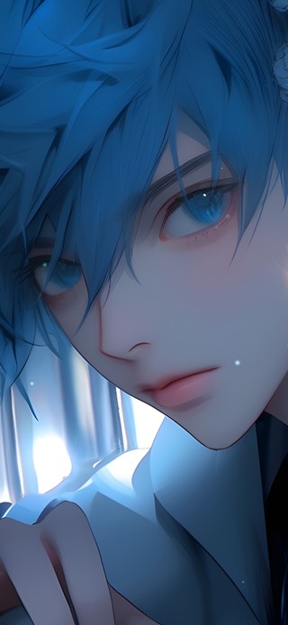 蓝瞳冷酷少年