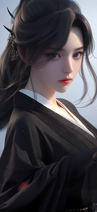 古风 黑纱侠女