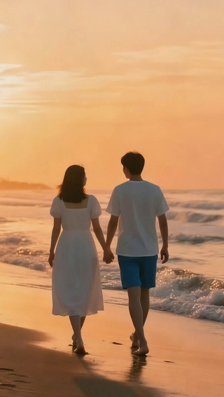 牵手海边
