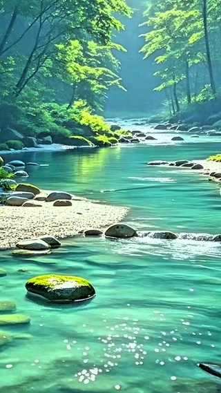 治愈山间小溪4K