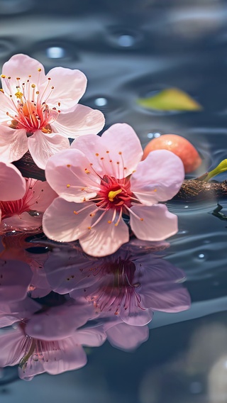 樱花散落