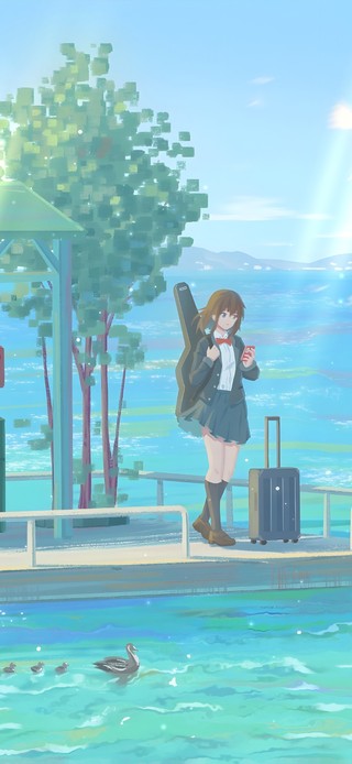 海上站台女孩