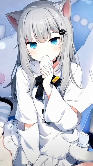 可爱奶猫少女