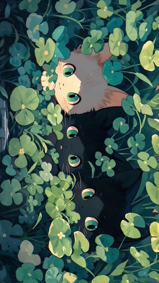 4K 草丛猫咪