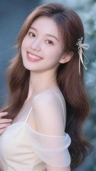 栀香花墙治愈微笑少女