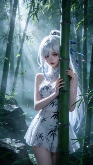 二次元竹林少女