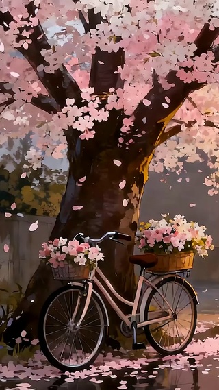 樱花树木