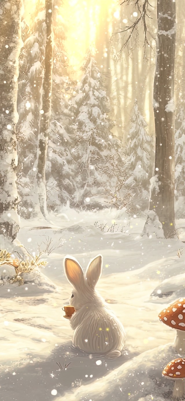 小兔子的冬季午后