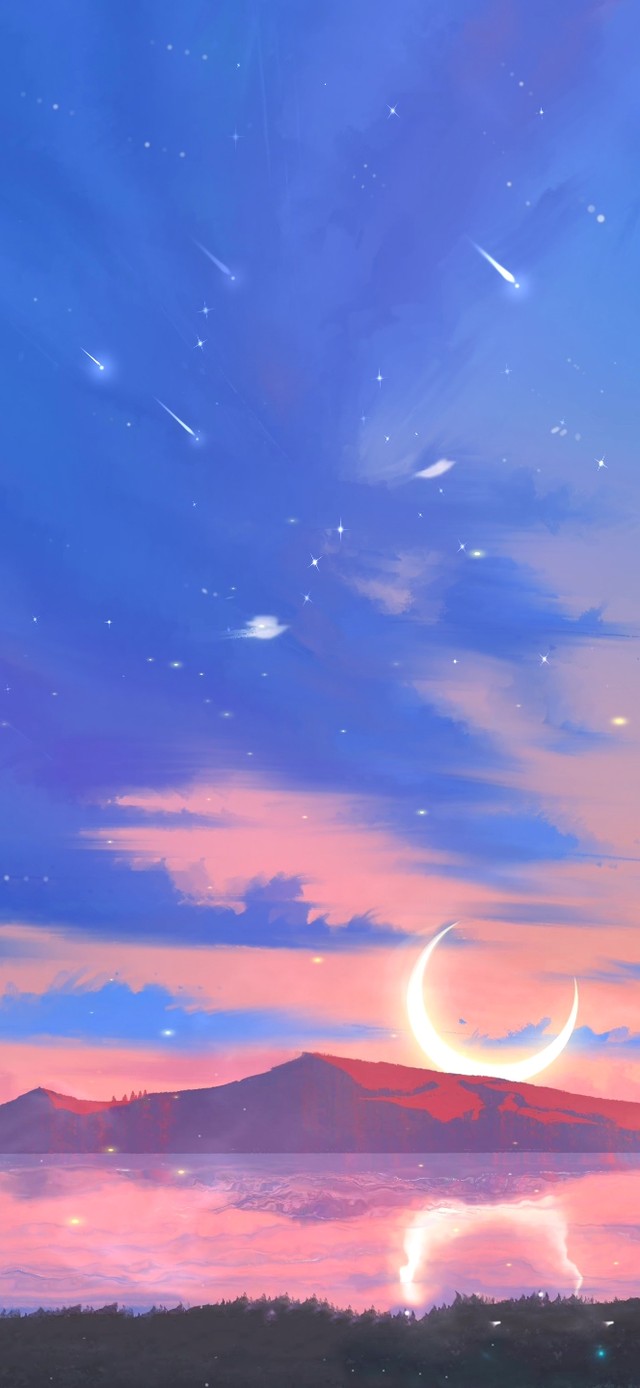 4k 唯美梦幻湖畔星空