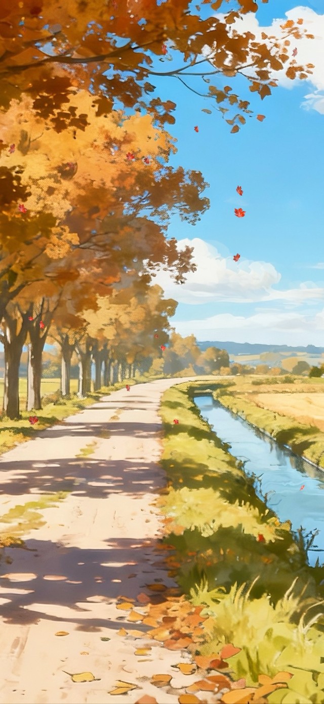 秋日午后的乡下小路