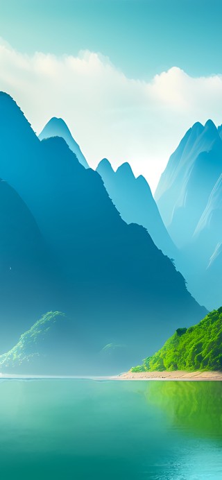 大自然山水湖泊好风水风景