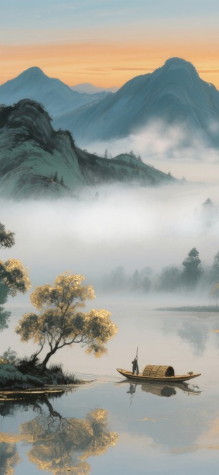 国风水墨山水
