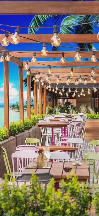 治愈休闲海边咖啡厅