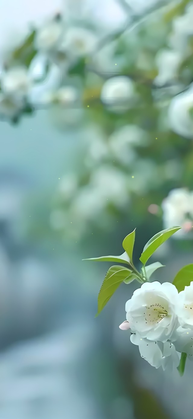 院墙上的栀子花