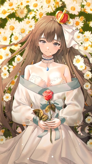 唯美花丛少女