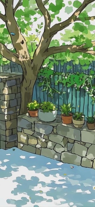 护眼绿景