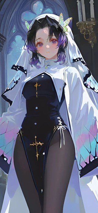 蝴蝶忍-黑丝修女制服美女