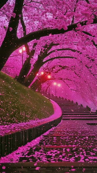 浪漫的樱花雨