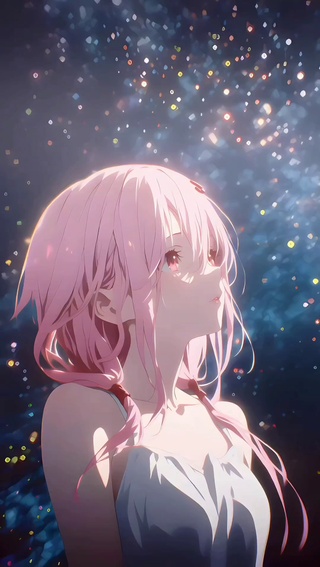 星空下的美女