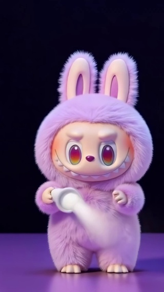 手电筒粉色拉布布