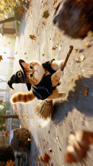 骑扫帚的猫