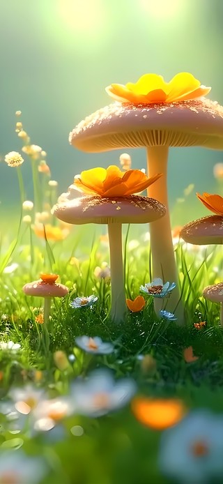 温馨森林小蘑菇