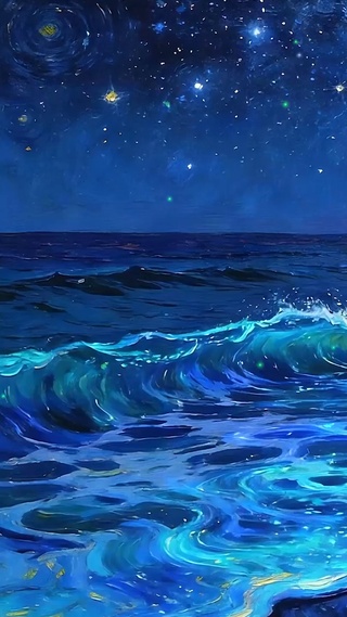 夜景星空海景